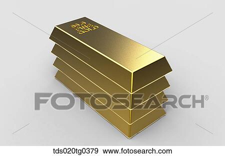 Stock Photo - Few Blocks Of Fine Gold. Fotosearch