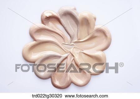 Stock Image - Flower Shape Of Liquid Foundation. Fotosearch