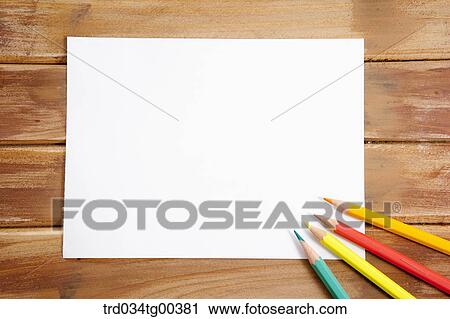 Four Color Pencils Over White Paper View Large Photo Image Stock Image - Four Color Pencils Over White Paper. Fotosearch