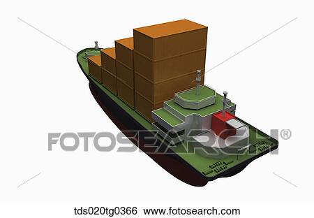 Green Ship With Containers View Large Photo Image Stock Photograph - Green Ship With Containers. Fotosearch