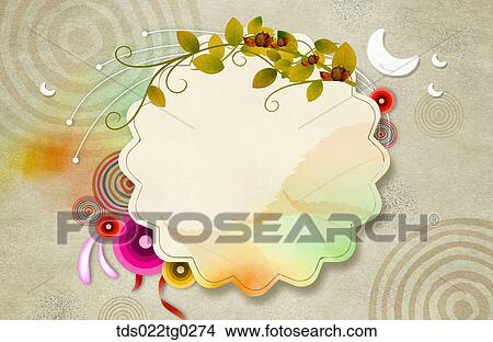 Picture - Image Of Letter Paper With Brown And Yellow Green Leaves. Fotosearch