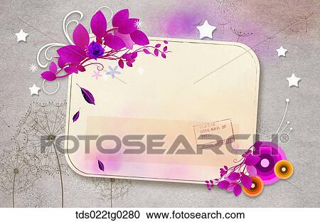 Image Of Rectangular Letter Paper With Violet Flower And Leaves View Large Photo Image Stock Image - Image Of Rectangular Letter Paper With Violet Flower And Leaves. Fotosearch