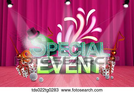 Stock Image - Image Of Special Event With Gift Boxes In Purple. Fotosearch