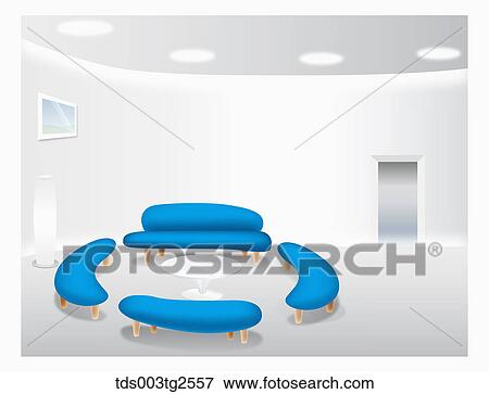Interior Of Tea Table And Blue Sofas View Large Photo Image Stock Photo - Interior Of Tea Table And Blue Sofas. Fotosearch