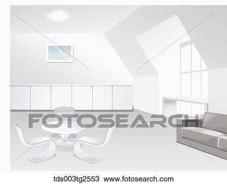 Interior Of White Tea Table And Chairs And A Grey Sofa View Large Photo Image Stock Image - Interior Of White Tea Table And Chairs And A Grey Sofa. Fotosearch