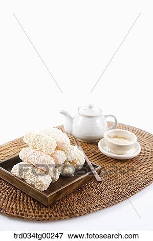 Korean dessert and tea setting View Large Photo Image Stock Photo - Korean dessert and tea setting . Fotosearch