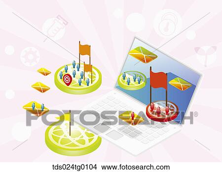 Laptop With People And Cities View Large Photo Image Picture - Laptop With People And Cities. Fotosearch
