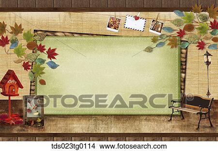 Letter Paper In Autumn Image With Fallen Leaves And Bench View Large Photo Image Picture - Letter Paper In Autumn Image With Fallen Leaves And Bench. Fotosearch