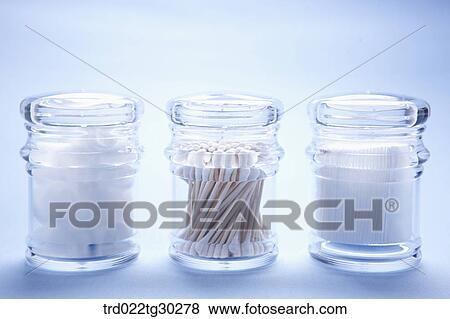 Make up cotton, cotton swap, and cotton in the plastic containers View Large Photo Image Stock Photo - Make up cotton, cotton swap, and cotton in the plastic containers. Fotosearch