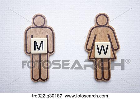 Man wooden block and woman wooden block View Large Photo Image Stock Photo - Man wooden block and woman wooden block . Fotosearch