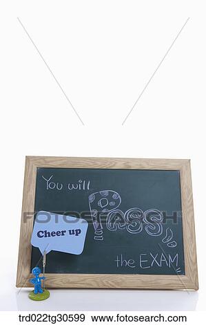 Stock Photo - Message On The Black Board. Fotosearch