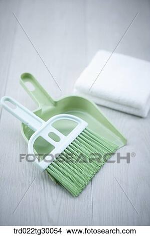 rag and broom with dustpan View Large Photo Image Picture - rag and broom with dustpan. Fotosearch