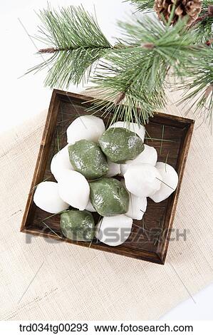 Rice cake with pine branch View Large Photo Image Stock Image - Rice cake with pine branch . Fotosearch