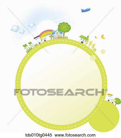 Round Letter Paper With Happy Neighborhood View Large Photo Image Stock Photography - Round Letter Paper With Happy Neighborhood. Fotosearch