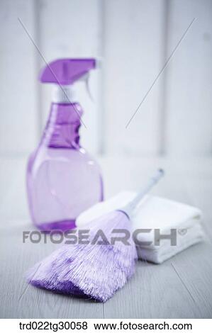 sprays and brush with towels View Large Photo Image Stock Photo - sprays and brush with towels. Fotosearch