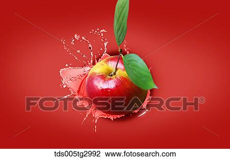 The apple with red background View Large Photo Image Stock Image - The apple with red background. Fotosearch