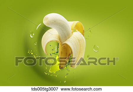 The banana with green background View Large Photo Image Stock Photo - The banana with green background. Fotosearch
