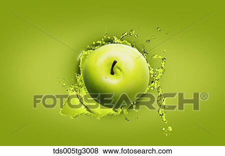 The green apple with green background View Large Photo Image Stock Photo - The green apple with green background. Fotosearch