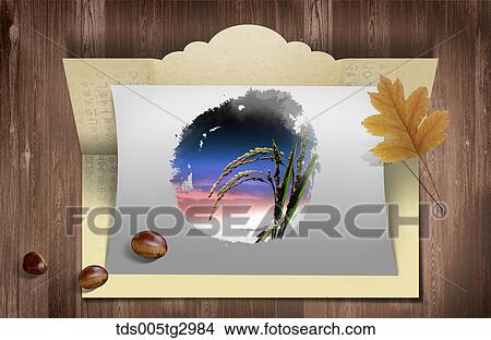 The image of card and fall decorations View Large Photo Image Picture - The image of card and fall decorations. Fotosearch