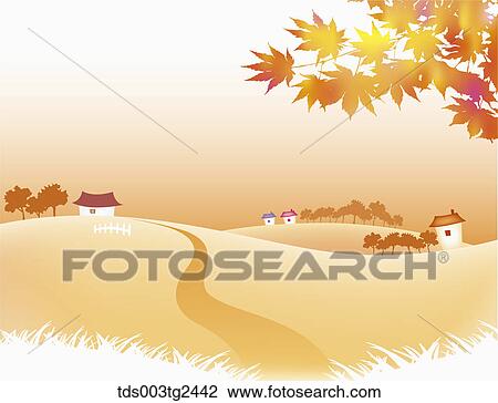The image of colored leaves and town in the fall View Large Photo Image Stock Image - The image of colored leaves and town in the fall. Fotosearch
