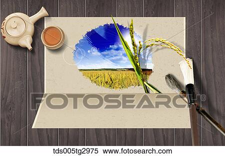 Stock Photography - The image of envelope and fall decorations. Fotosearch