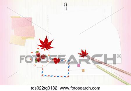 The image of letter, colored leaves, and pens View Large Photo Image Stock Image - The image of letter, colored leaves, and pens. Fotosearch