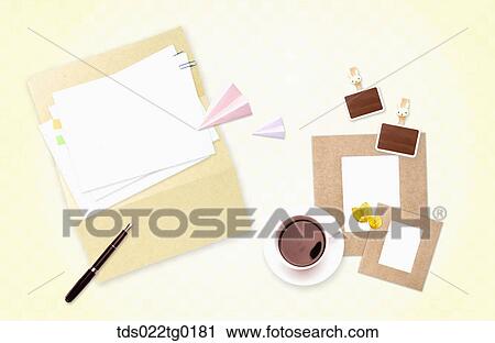 The image of letter, pen, and a cup of coffee View Large Photo Image Stock Image - The image of letter, pen, and a cup of coffee. Fotosearch