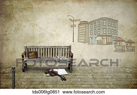 The image of street and bench View Large Photo Image Stock Image - The image of street and bench . Fotosearch