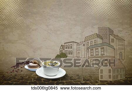 The image of street, coffee and donut View Large Photo Image Stock Photography - The image of street, coffee and donut. Fotosearch