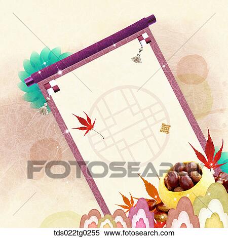 The image of traditional pattern with chestnut and colored leaves View Large Photo Image Stock Photography - The image of traditional pattern with chestnut and colored leaves . Fotosearch