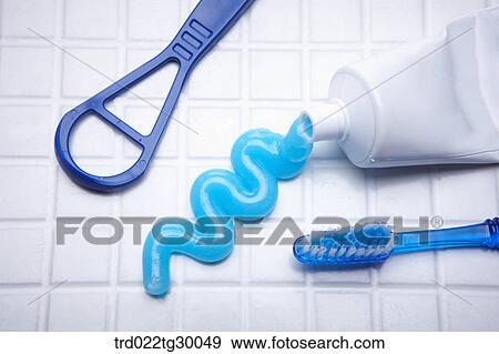 Stock Photo - tooth brush and tooth paste. Fotosearch