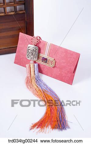 Picture - Traditonal envelope, clothes accessory, and Korean traditional door . Fotosearch