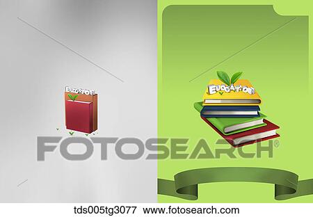 Two Sides Education Image Of Books View Large Photo Image Stock Photo - Two Sides Education Image Of Books. Fotosearch