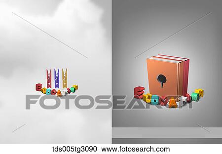Two Sides Education Image Of Pegs And Books View Large Photo Image Stock Image - Two Sides Education Image Of Pegs And Books. Fotosearch