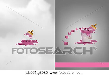 Two Sides Education Image Of Pink Paint View Large Photo Image Stock Image - Two Sides Education Image Of Pink Paint. Fotosearch
