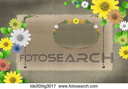 Various Colors Of Flowers On Hemp Cloth View Large Photo Image Stock Photo - Various Colors Of Flowers On Hemp Cloth. Fotosearch