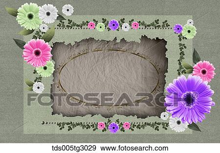Stock Photo - Various Colors Of Flowers On Hemp Cloth. Fotosearch