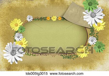 Stock Photography - Various Colors Of Flowers On Hemp Cloth. Fotosearch