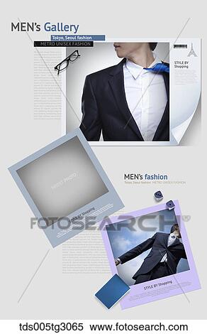 Stock Photography - Various Frames Of Gallery For Men'S Fashion. Fotosearch