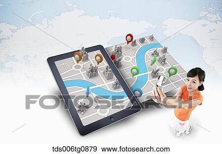 Various Smart Phone Applications Of Map View Large Photo Image Stock Photo - Various Smart Phone Applications Of Map. Fotosearch