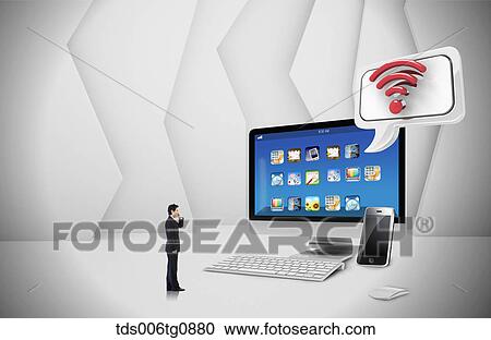 Stock Image - Various Smart Phone Applications . Fotosearch