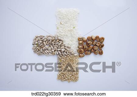 Various Types Of Crops In Cross Shape View Large Photo Image Stock Photo - Various Types Of Crops In Cross Shape. Fotosearch