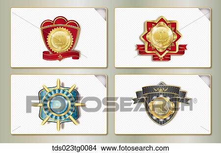 Various Types Of Gold Award Medals In Various Shapes View Large Photo Image Picture - Various Types Of Gold Award Medals In Various Shapes. Fotosearch