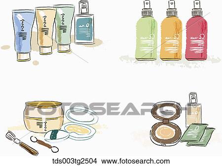 Various Types Of Icons Of Make Up Products View Large Photo Image Picture - Various Types Of Icons Of Make Up Products. Fotosearch