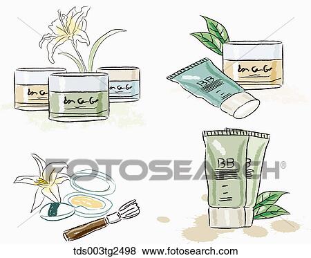 Stock Photo - Various Types Of Icons Of Make Up Products. Fotosearch