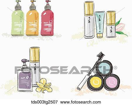 Stock Photo - Various Types Of Icons Of Make Up Products. Fotosearch