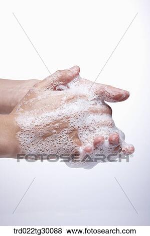 wash hands with bubbles View Large Photo Image Stock Photo - wash hands with bubbles. Fotosearch