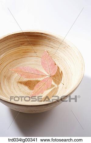 Wooden Bowl And A Fallen Leaf View Large Photo Image Stock Image - Wooden Bowl And A Fallen Leaf. Fotosearch
