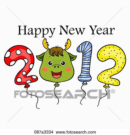 The 2012 balloon with the dragon View Large Illustration Stock Illustration - The 2012 balloon with the dragon . Fotosearch