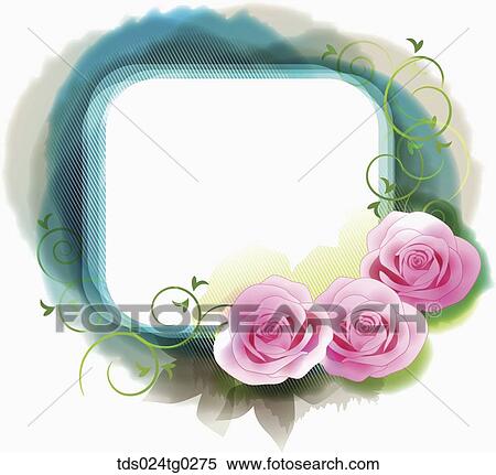 The blue and gray ink spreading square with pink rose View Large Illustration Stock Illustration - The blue and gray ink spreading square with pink rose. Fotosearch